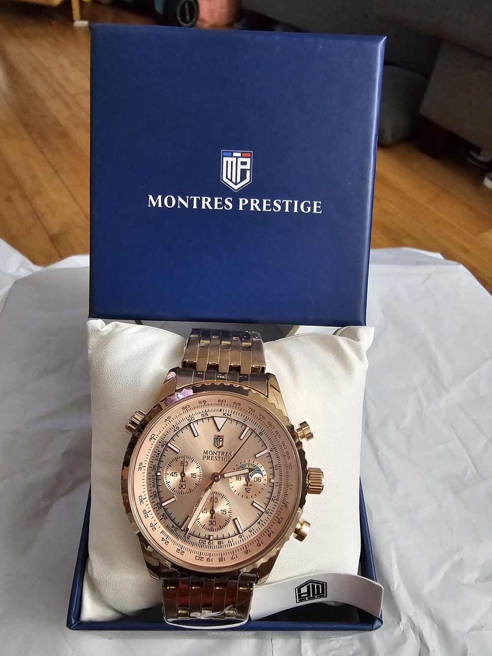 Men's Rose Gold Chronograph Bracelet Watch